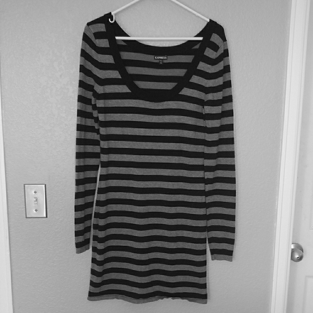 Express Striped Sweater Dress